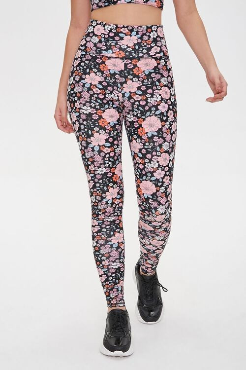Active Floral Print Leggings | Forever 21 (US)