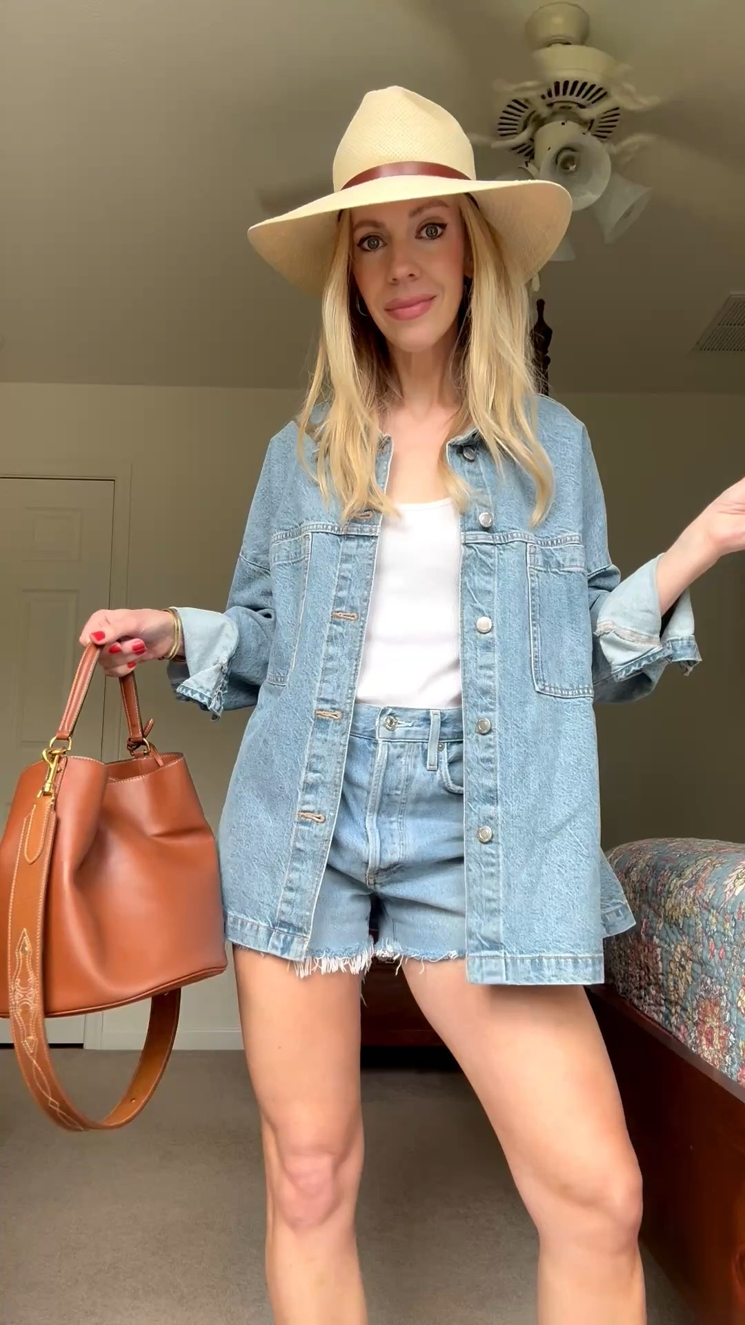 Denim on denim outfit, all denim outfit, cutoff denim shorts, summer outfits over 40

#LTKOver40 #LTKSeasonal #LTKSaleAlert