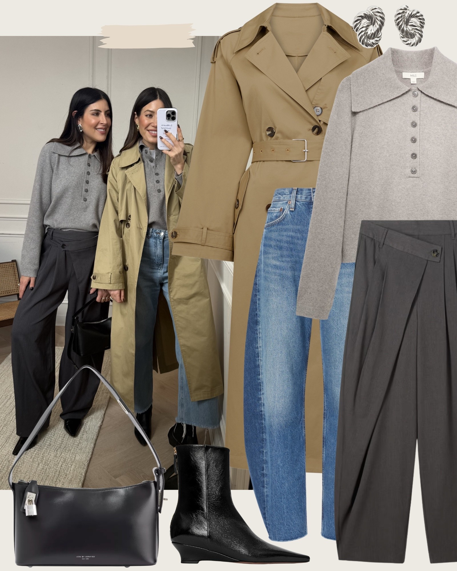 Recent outfits you’ve loved 🫶🏻  spring outfits | trench coat | M&S | pointed boots | polo jumper | statement earrings 

#LTKdayinmylife #LTKootd #LTKSpringSale