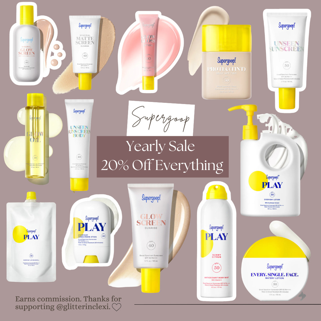Supergoop Yearly sale! 20% Off everything 

 #LTKSaleAlert