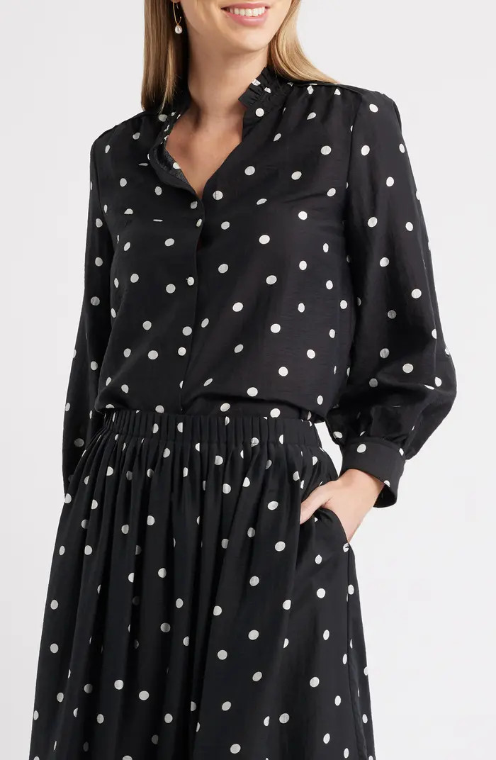 Ruffle Button-Up Shirt | Nordstrom