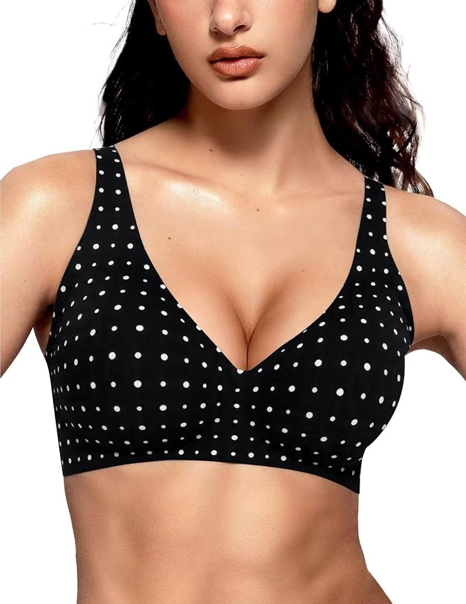 Vertvie Jelly Wireless Bras for Women Push Up Plunge Seamless T-Shirt Bras No Underwire Supportiv... | Amazon (US)
