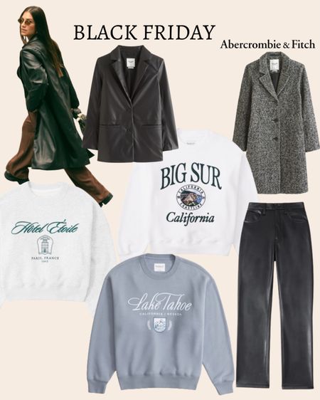 Black Friday Deals | Abercrombie is on Sale | leather pants | sweatshirts | oversized sweatshirt | trench coat | oversized coats | leather jacket | blazer | winter outfit 

#LTKCyberWeek #LTKstyletip #LTKsalealert