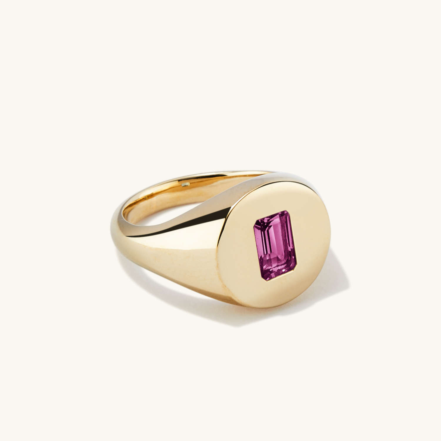 Signet Pinky Ring Rhodolite | Mejuri (Global)