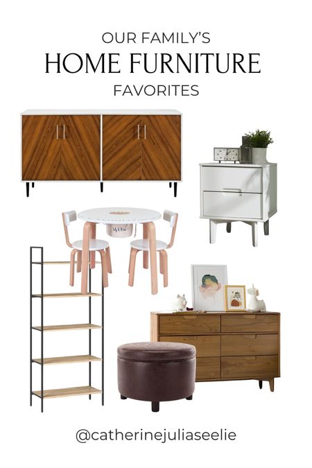 Our family’s home furniture favorites - furniture we own and love in our house!

Boho chic decor, nursery organization, wooden dresser, tv stand, kids table, kids bedroom, nightstand, modern bar cart, minimalist home decor

#LTKkids #LTKfamily #LTKhome