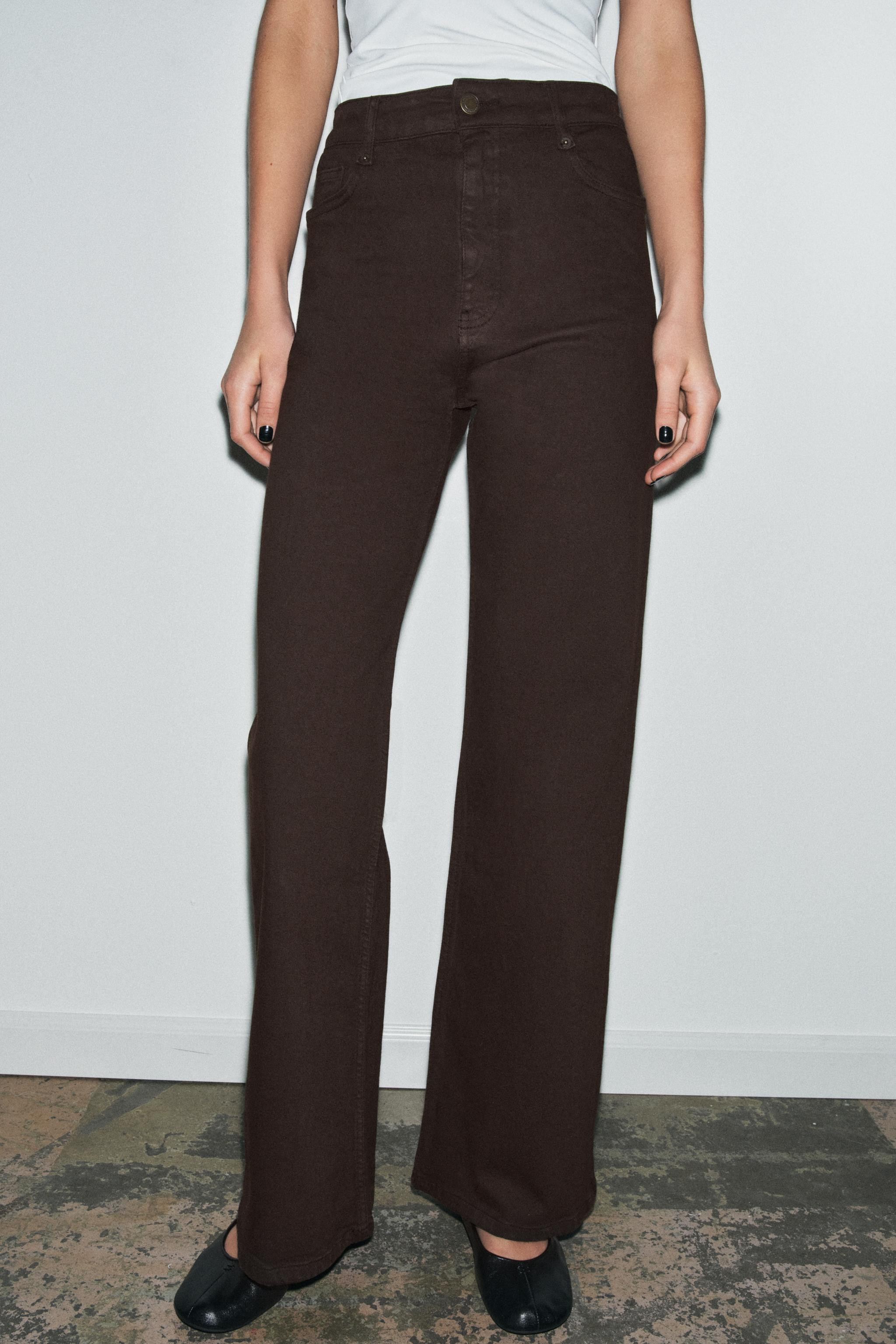 ZW COLLECTION HIGH-WAIST WIDE LEG JEANS | Zara US