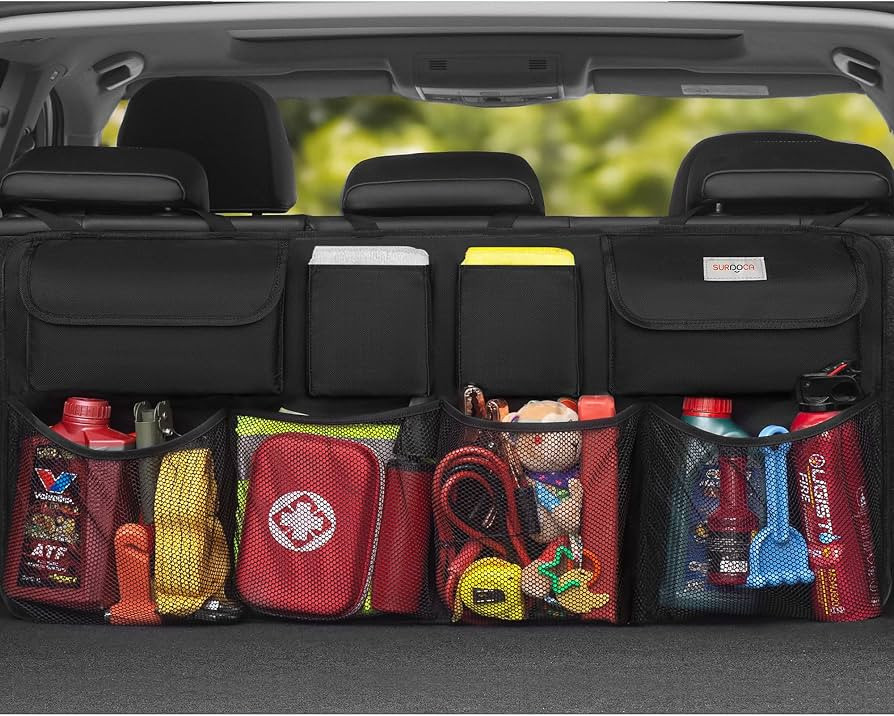 SURDOCA Car Trunk Organizer, LARGE CAPACITY Car Storage Bag with 8 Pockets, 7X Upgraded Trunk Sto... | Amazon (US)