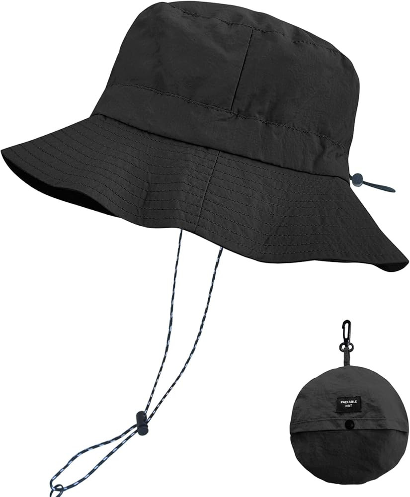 PFFY Packable Sun Bucket Hat for Men Women Outdoor UV Protection Sun Hats Waterproof Lightweight ... | Amazon (US)