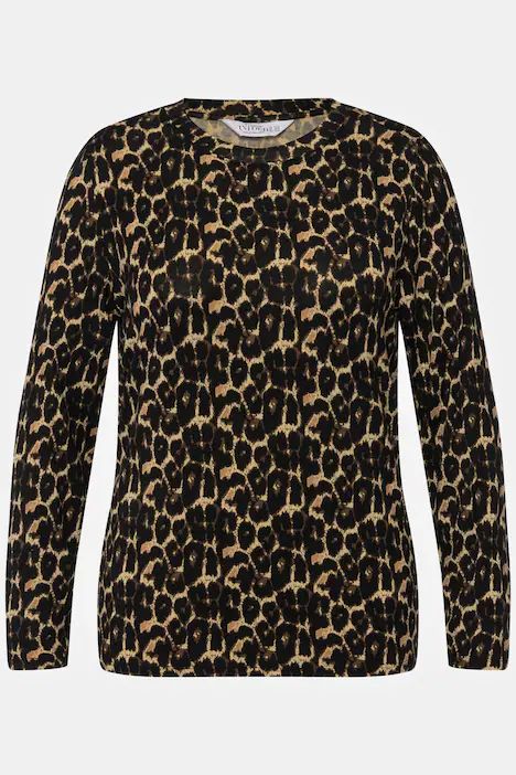 Long Sleeve Leopard Print Tee | Ulla Popken