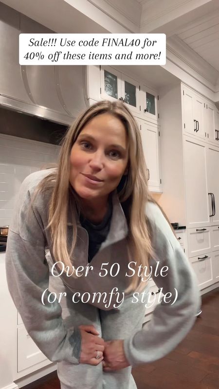 One of my favorite sweatsuits is on SALE now! Use code FINAL4O! Wearing size large! Also, selected things from my own closet that are on sale now!!!!

#LTKmidsize #LTKover40 #LTKActive