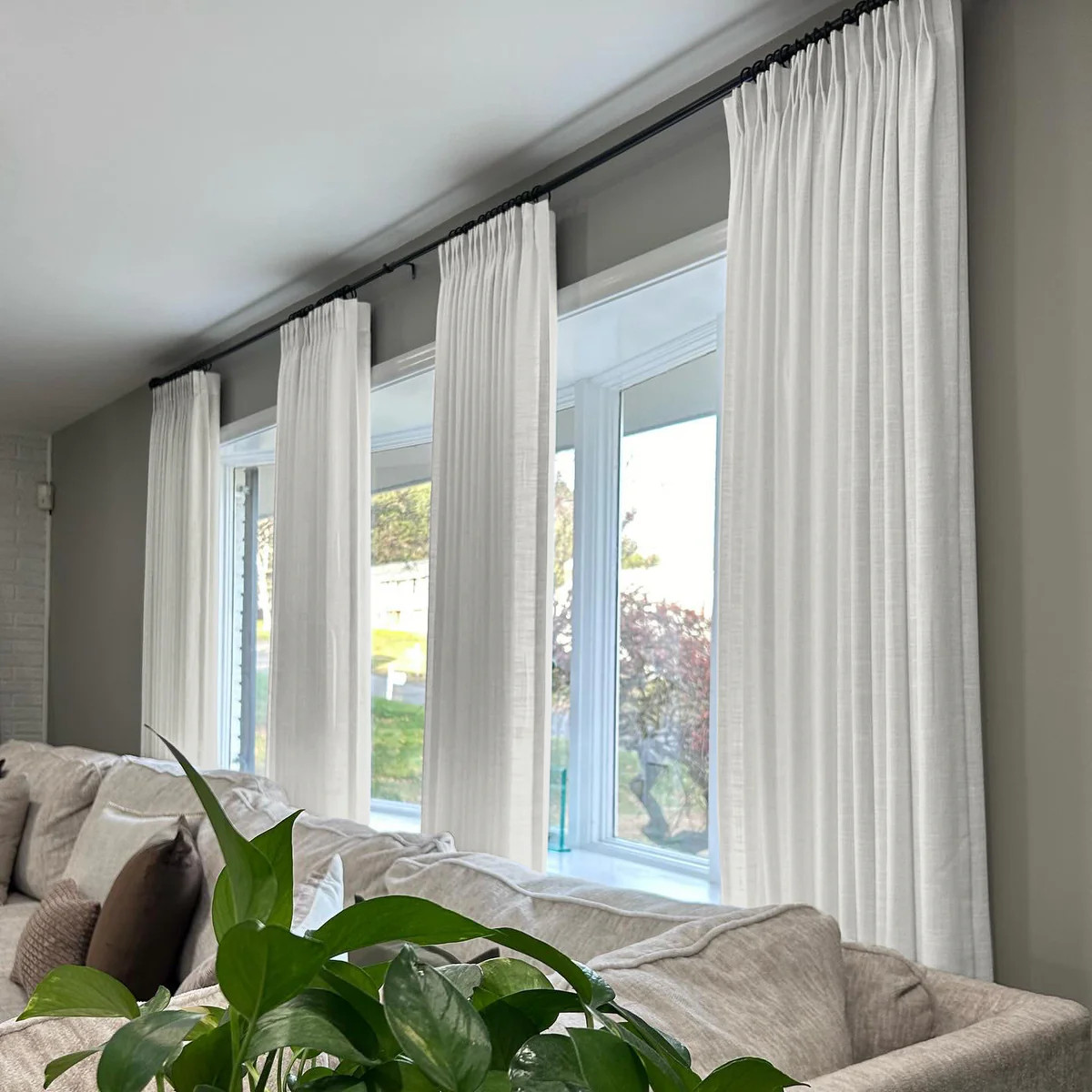 Lille Linen Curtains Drapes Pinch Pleated | Homerilla
