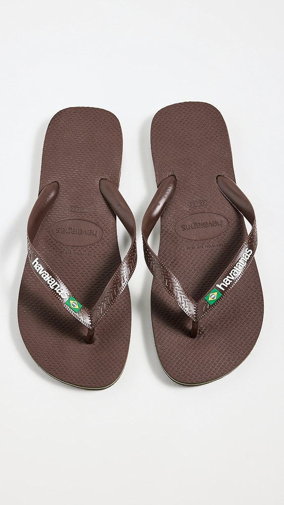 Brazil Logo Flip Flops | Shopbop