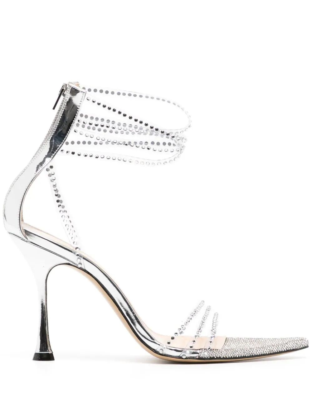 crystal-embellished strappy 90mm sandals | Farfetch Global