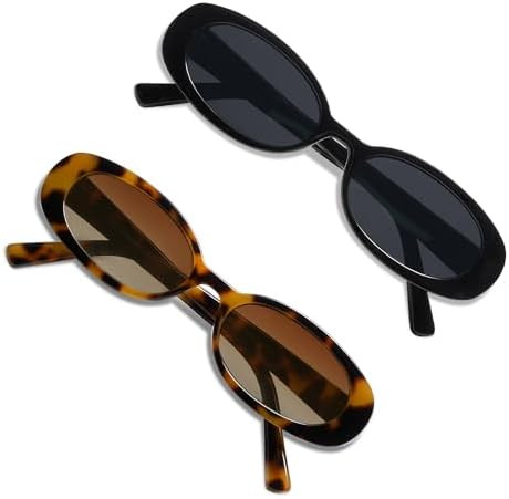 VANLINKER Polarized Retro Oval Sunglasses for Women Men Small 90s VL9580 | Amazon (US)