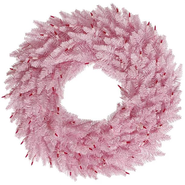 Vickerman 24" Pink Fir Wreath 210 Tips | Walmart (US)