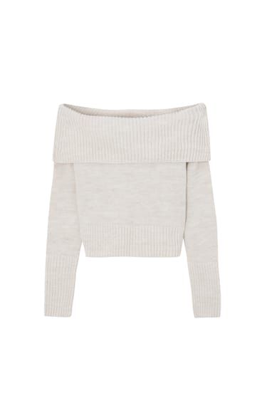 BARDOT NECKLINE JUMPER | PULL and BEAR UK