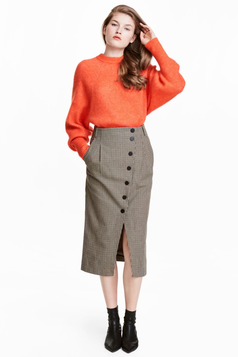 H&M Houndstooth-patterned Skirt $29.99 | H&M (US)