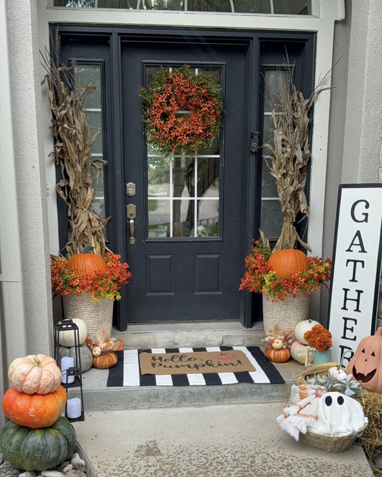 Fall porch refresh 🍂🎃
Nothing says hello fall like pumpkins, mums, cozy layers and a few fun Halloween touches! I love mixing classic fall front porch decor with just enough spooky to carry us right into October. 👻

I linked everything you need to recreate this cozy autumn entryway — from the pumpkins and planters to the layered doormats and seasonal decor.

Shop my fall front porch + Halloween decor below! 🧡

#LTKSeasonal #LTKHome #LTKdayinmylife