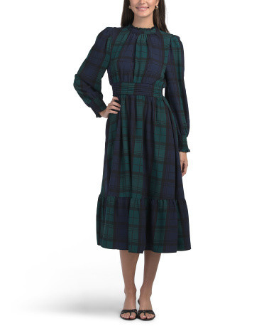 Plaid Maxi Dress For Women, Spandex/Polyester | TJ Maxx