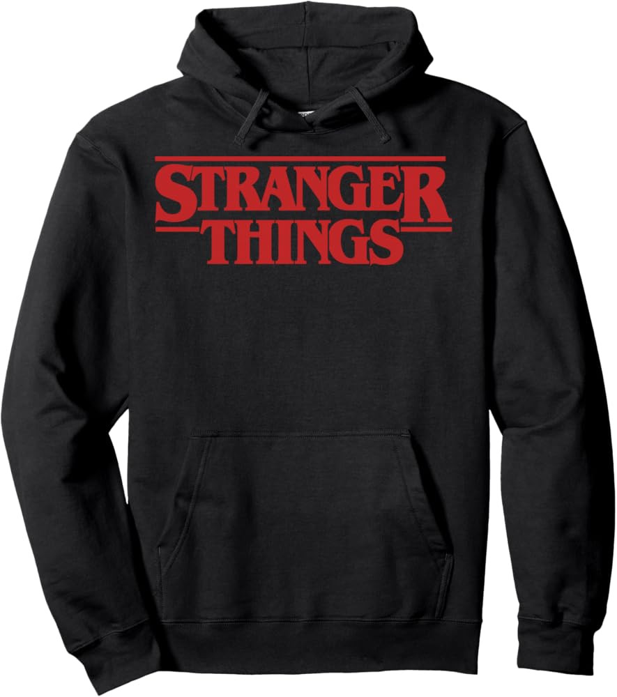 Netflix Stranger Things Simple Red Logo Pullover Hoodie | Amazon (US)