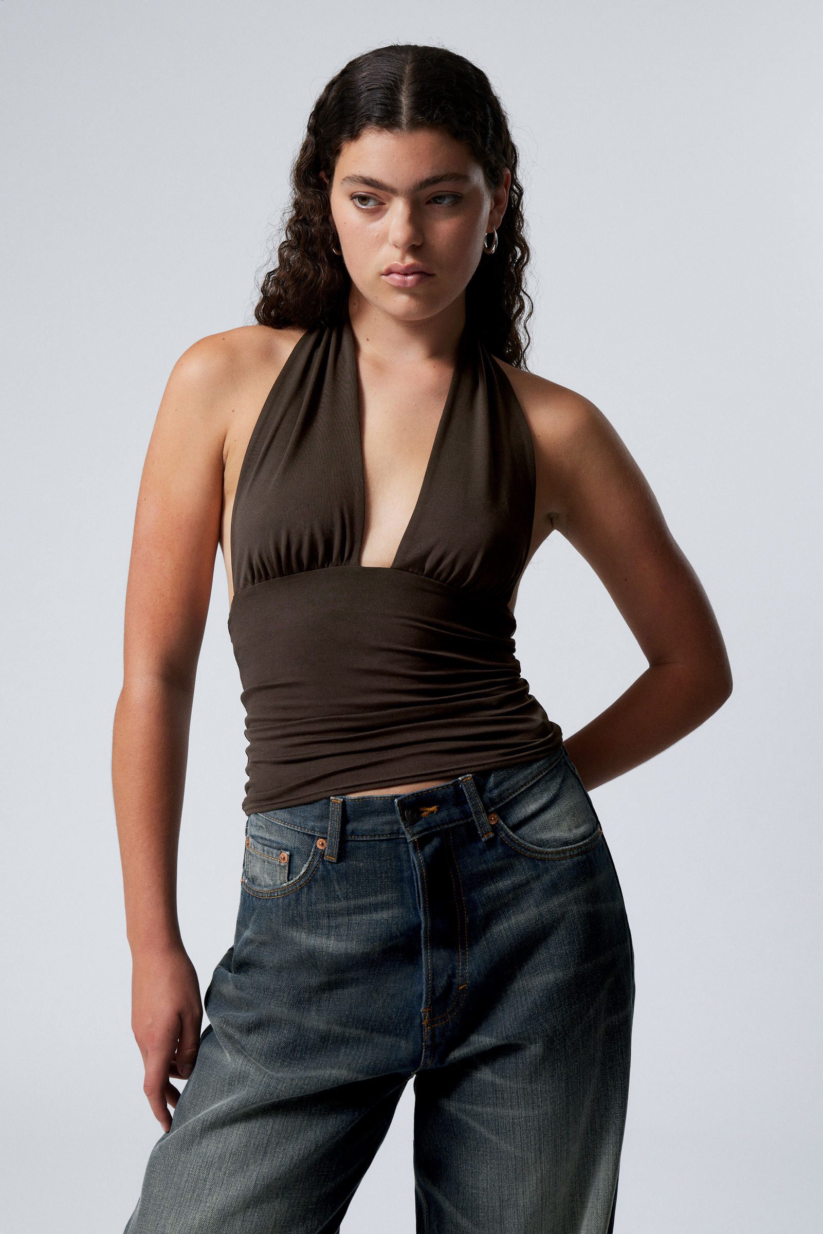 Deep Halterneck Top | Weekday