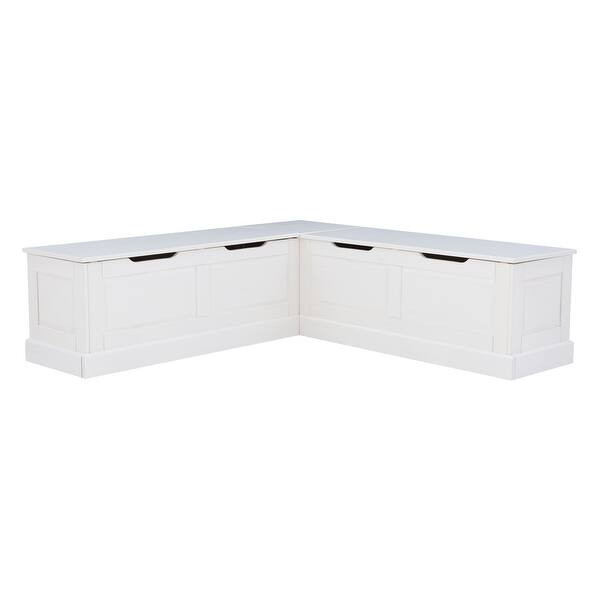 Josie L-shaped Backless Breakfast Nook Bench - White | Bed Bath & Beyond