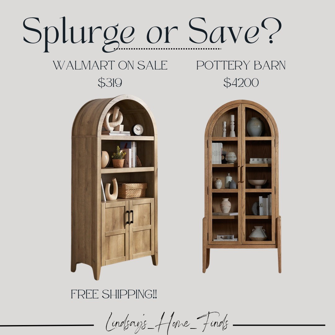 This walmart dupe is so good! I just love arched cabinets ❤️. I'll post a few different options below to shop that are more affordable then the $4200! Shop below 👇 Arched cabinets, cabinet, walmart home, living room furniture, storage cabinets, Arched bookcase, arched cabinet, living room decor, bookcase, bookshelf, walmart home, Pottery Barn dupe

#LTKHome #LTKSaleAlert #LTKStyleTip