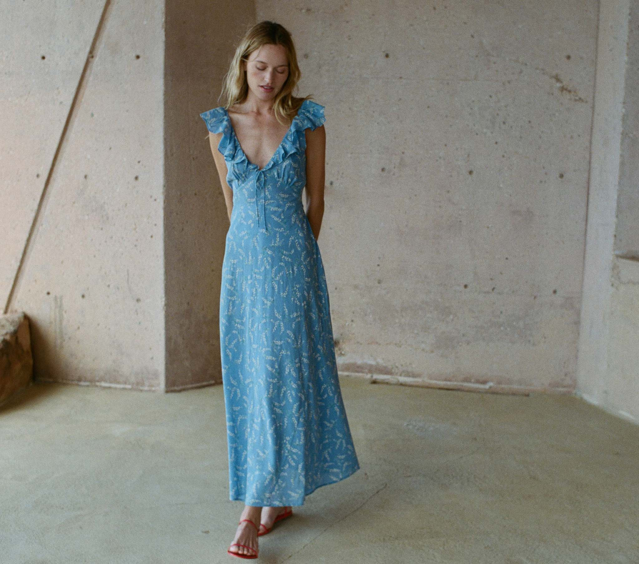 Lulani Dress - Lapis Bluebell Ballad | DÔEN | DOEN