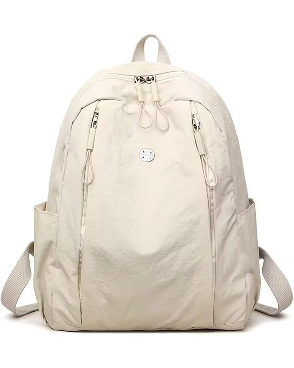 Nylon Backpack for Women Men, Waterproof Travel Backpack Purse Casual Daypack, Gym School Backpac... | Amazon (US)