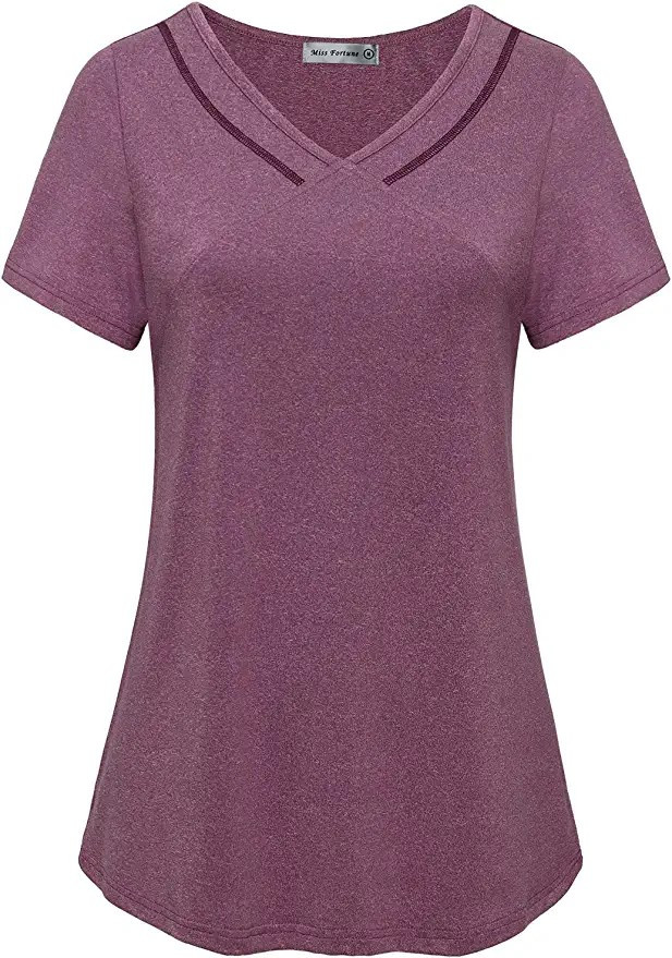 MISS FORTUNE Womens Fast Dry Yoga Tops Workout Clothes. | Amazon (US)