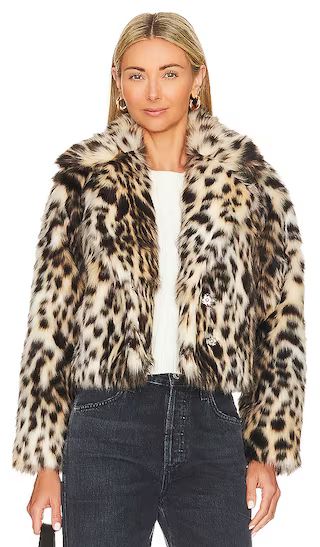 Alpine Faux Fur Jacket in Leopard | Revolve Clothing (Global)