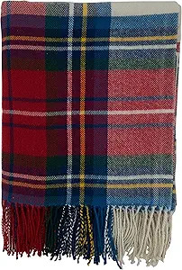 SARO LIFESTYLE Casual Plaid Throw Blanket, Multicolor, 50" x 60", (TH739.M5060B) | Amazon (US)
