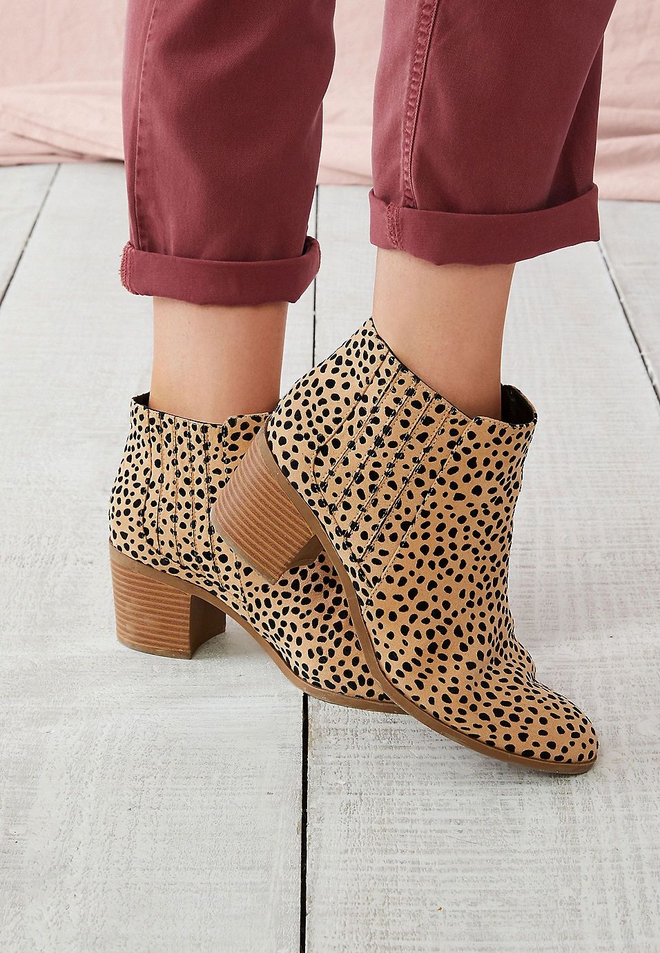Nyla leopard ankle bootie | Maurices