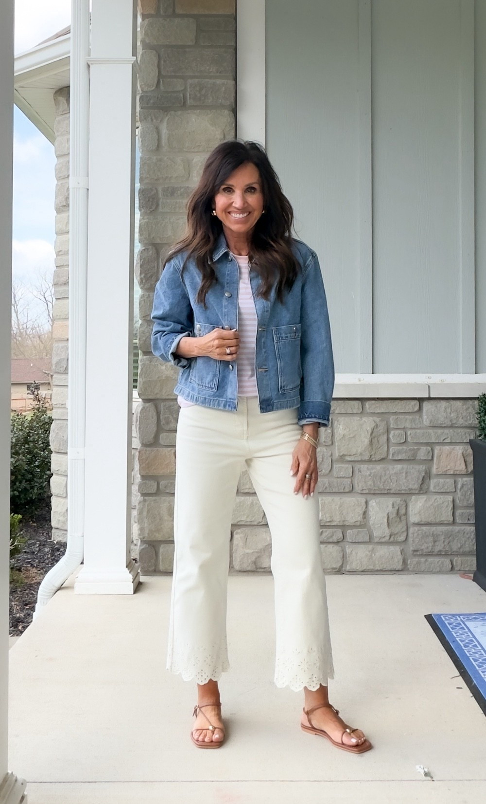 Denim Jacket from Madewell
Jacket - small
Too- small
Denim - 4

#LTKOver40 #LTKSeasonal