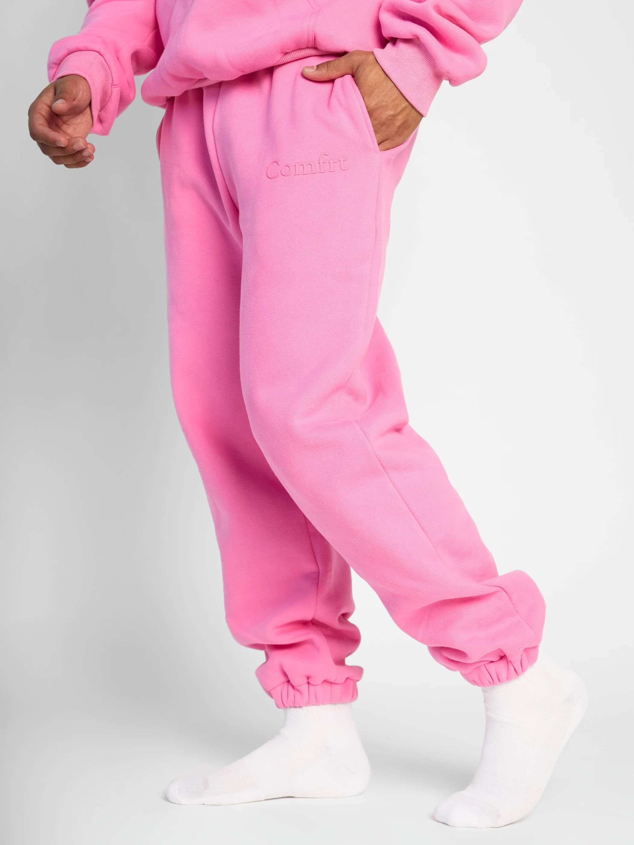 Comfrt Minimalist Sweatpants | Sorbet | Pink | Oversized | M | Medium | Comfrt
