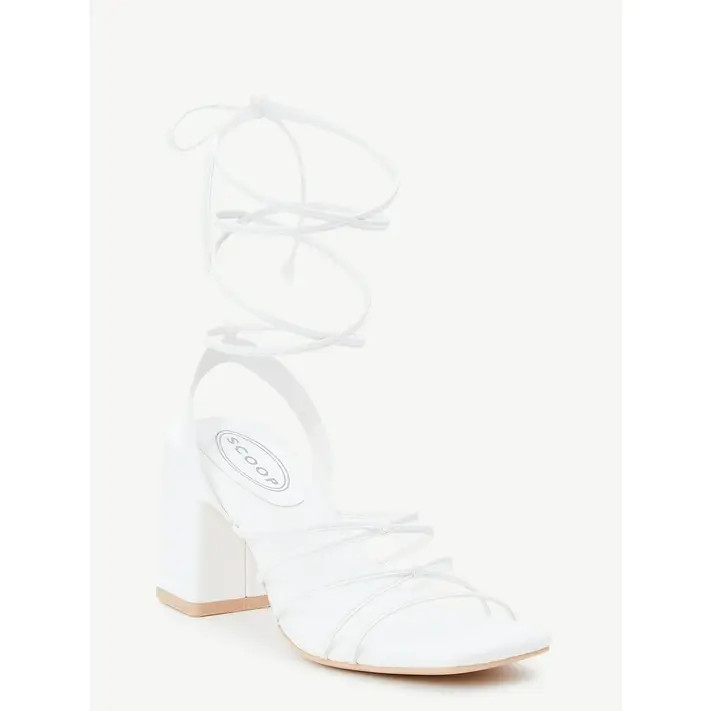 Scoop Women's Strappy Block Heel Sandals - Walmart.com | Walmart (US)