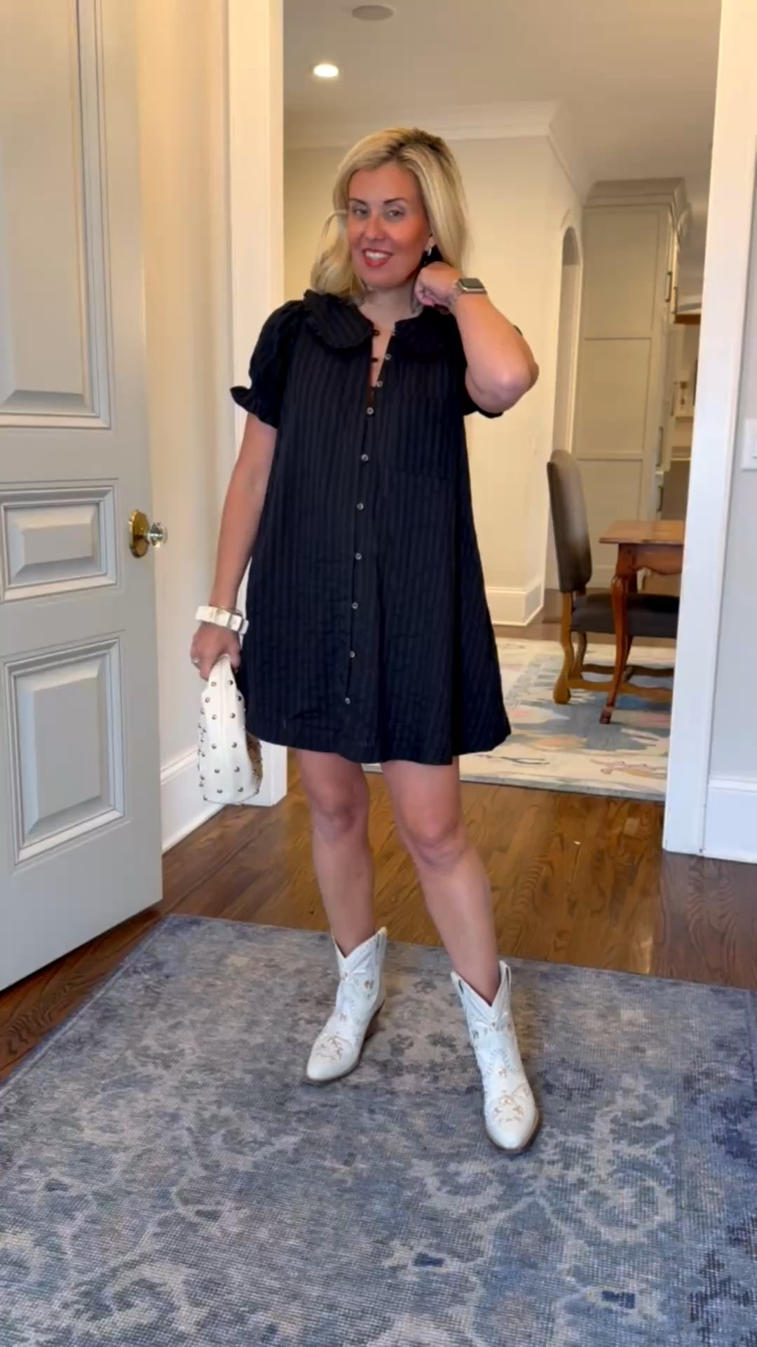 The silhouette of this dress is a yes!! The texture & style make it so flattering!

Dress - small
Boots - 8

#LTKOver40 #LTKmomlife #LTKootd