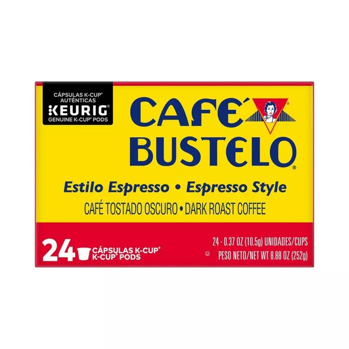Cafe Bustelo Espresso Dark Roast Coffee - Keurig K-Cup Pods - 24ct | Target