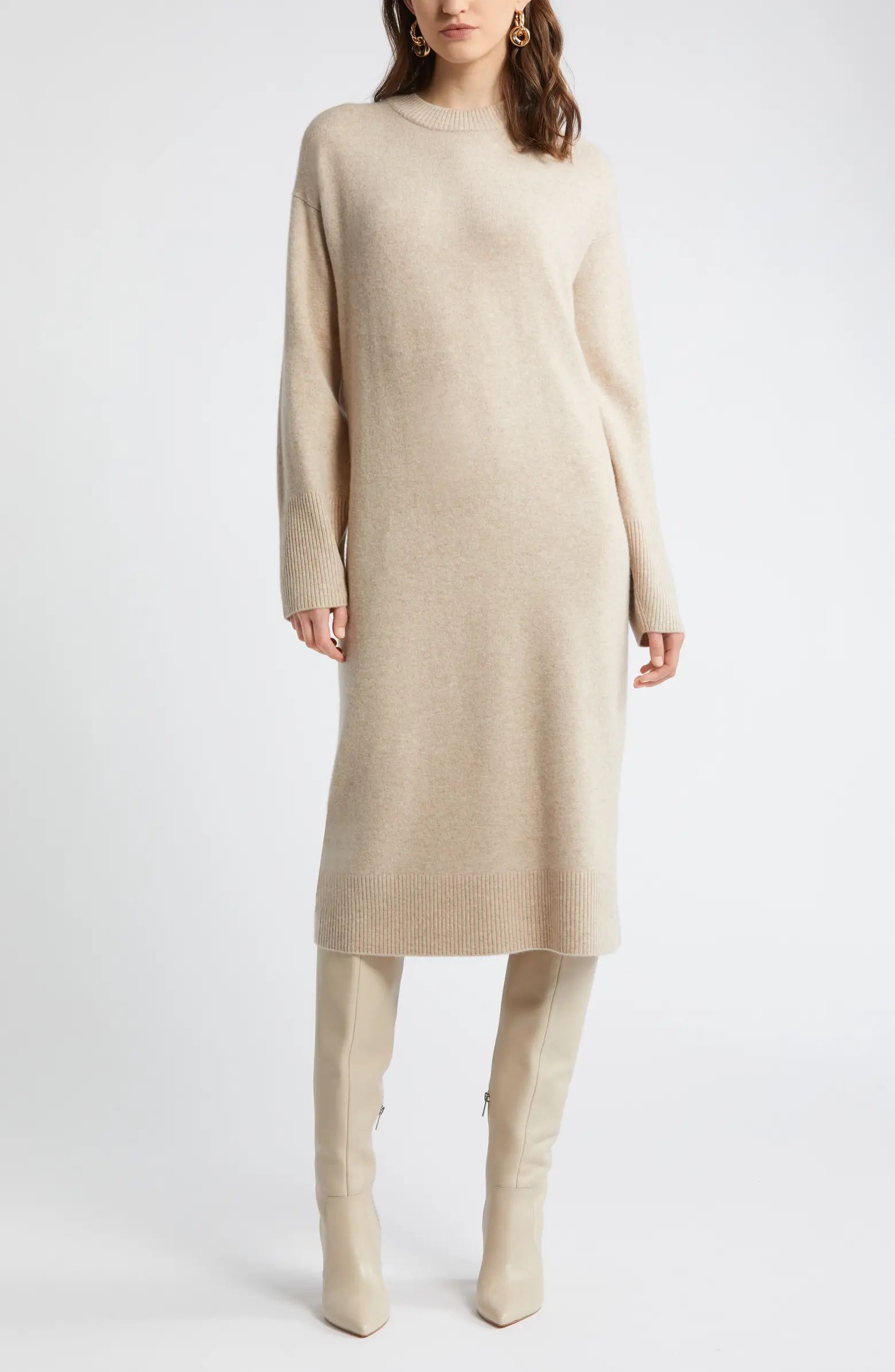 Nordstrom Long Sleeve Wool & Cashmere Sweater Dress | Nordstrom | Nordstrom