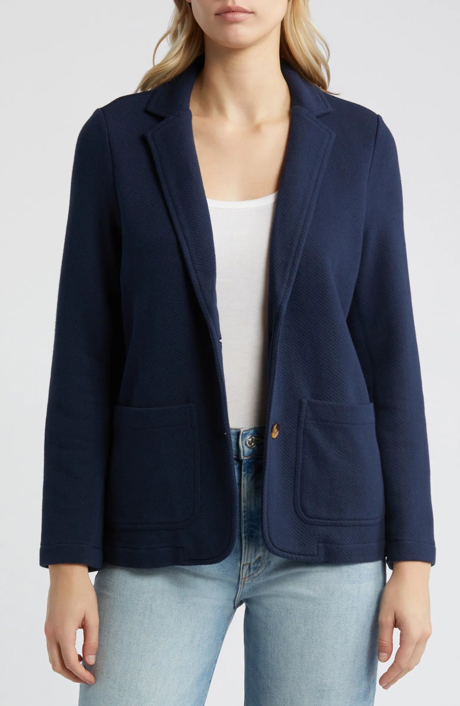 Caslon® Relaxed Knit Blazer | Nordstrom | Nordstrom