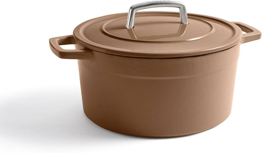 Martha by Martha Stewart 5 QT Enameled Cast Iron Dutch Oven w/Lid - Ganache | Amazon (US)