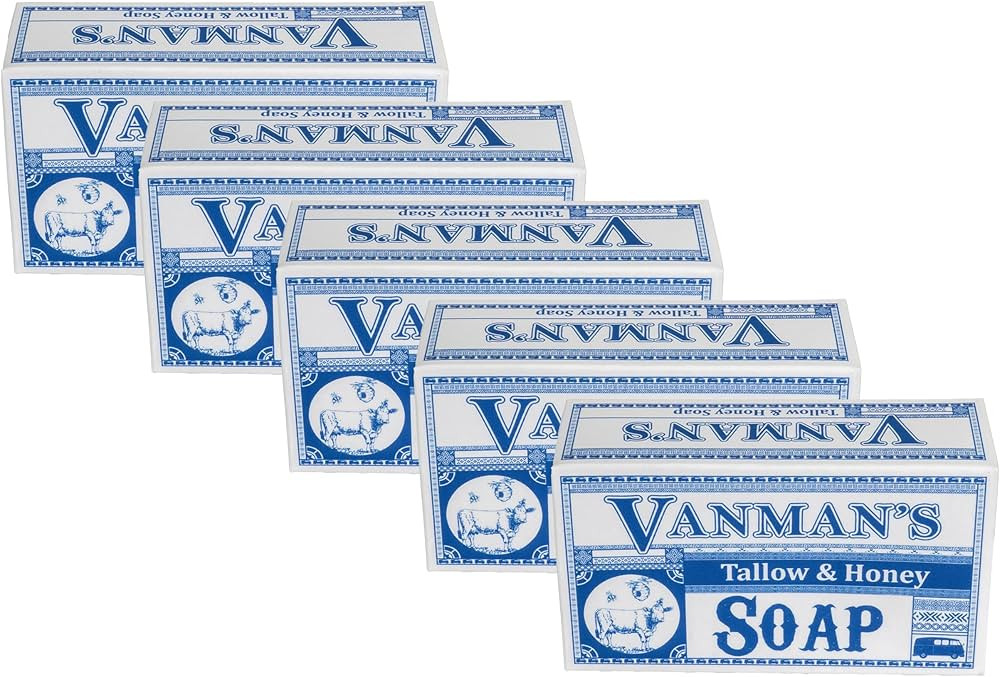 Vanman - Pure Beef Tallow with Honey - Pure Saponified Grass Fed Beef Tallow for Skin, Raw Honey,... | Amazon (US)