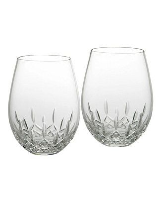 Waterford Lismore Essence Stemless Red Wine Glasses 12 Oz, Set of 2 & Reviews - Bar & Wine  - Din... | Macys (US)