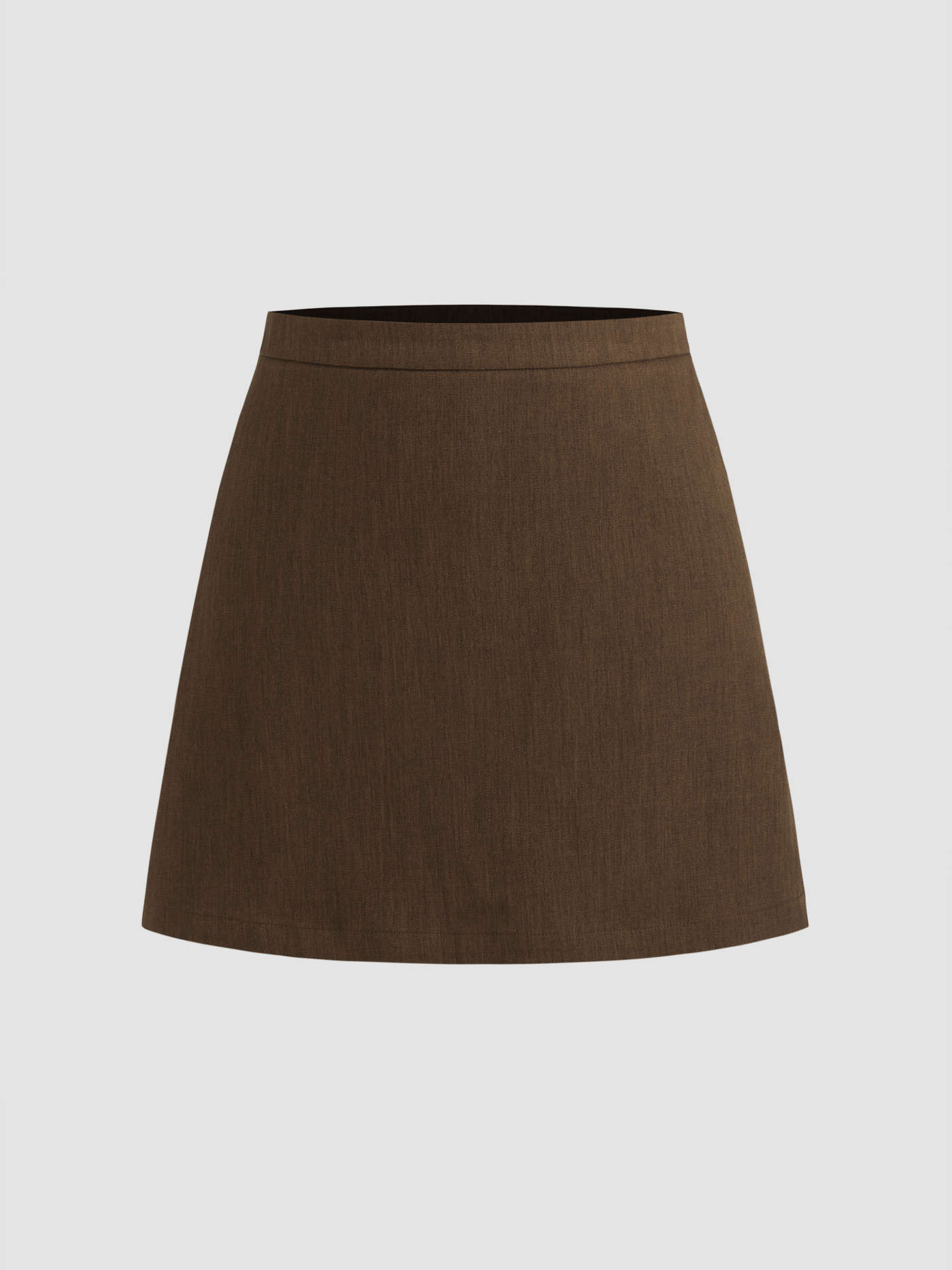 Mid Rise Solid Zipper Skort | Cider