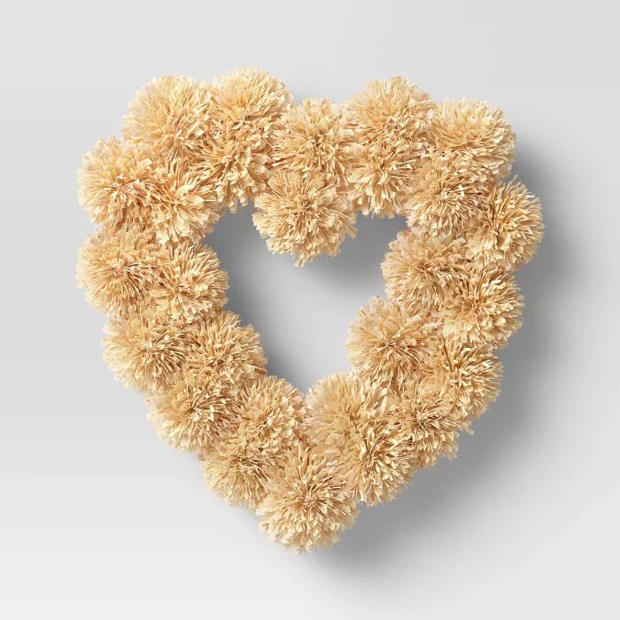 Natural Raffia Heart Wreath - Threshold™ | Target