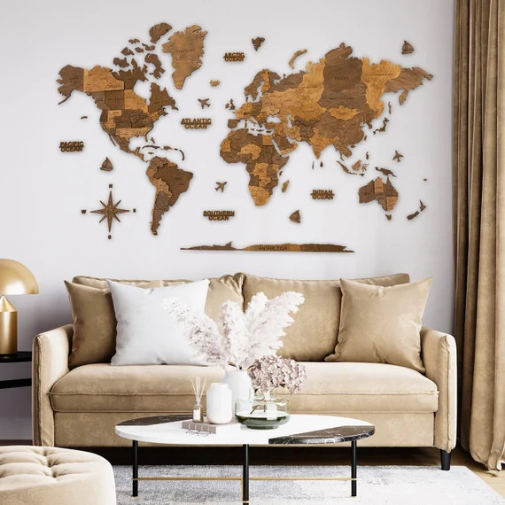 Wall World Map World Art Wood World Map Wood Wall Art Wooden | Etsy | Etsy (US)