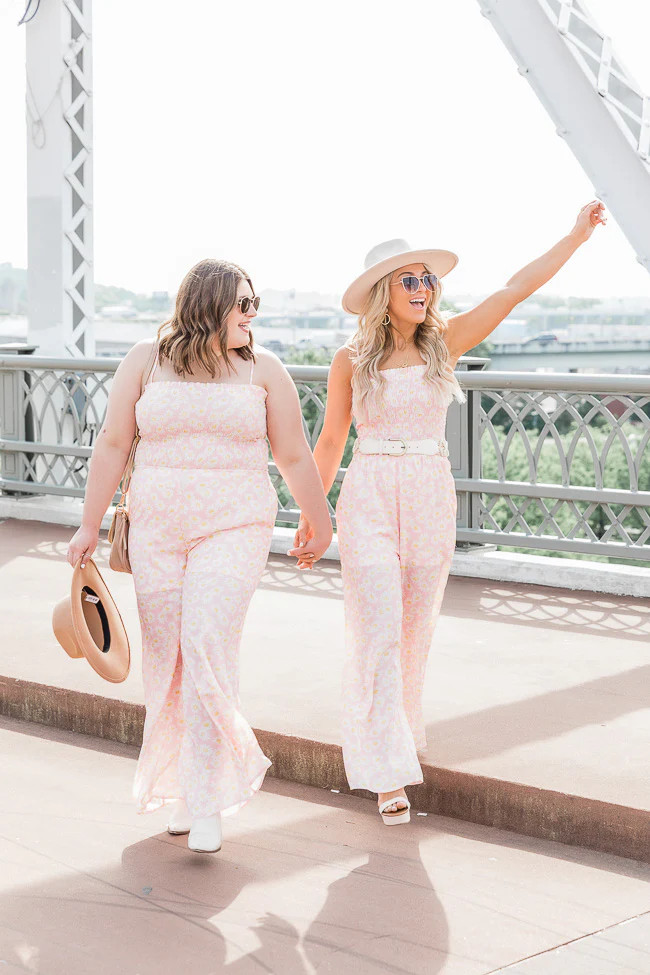 Starstruck Love Pink Daisy Smocked Jumpsuit FINAL SALE | Pink Lily