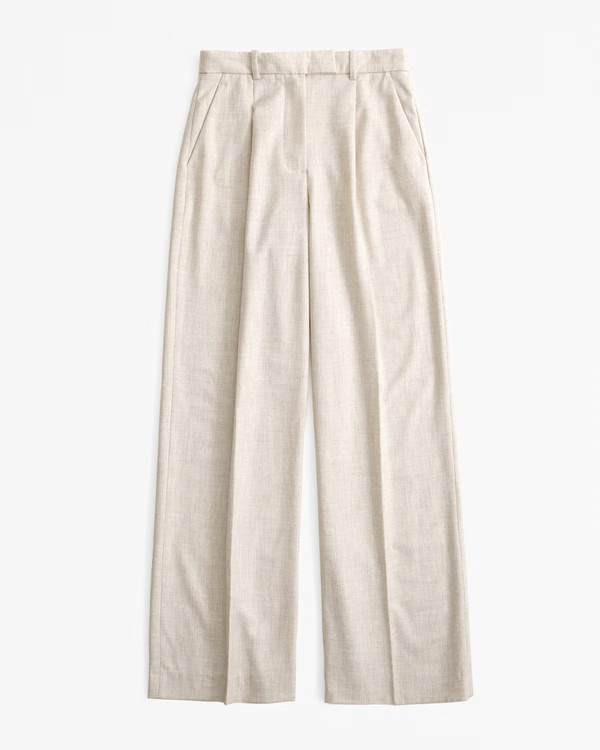 Women's A&F Harper Tailored Ultra Wide Leg Pant | Women's Bottoms | Abercrombie.com | Abercrombie & Fitch (US)