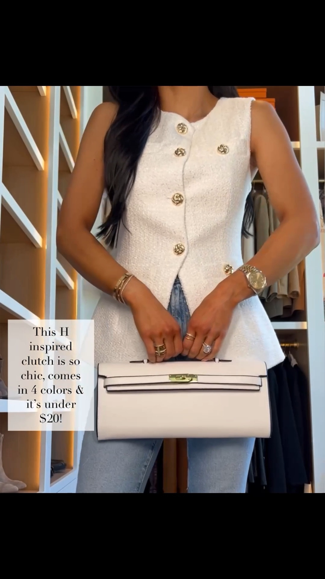 Amazon finds that feel expensive
Hermes inspired bag and belts 
Mother cropped jeans
White tweed vest



#LTKWorkwear #LTKootd #LTKOver40