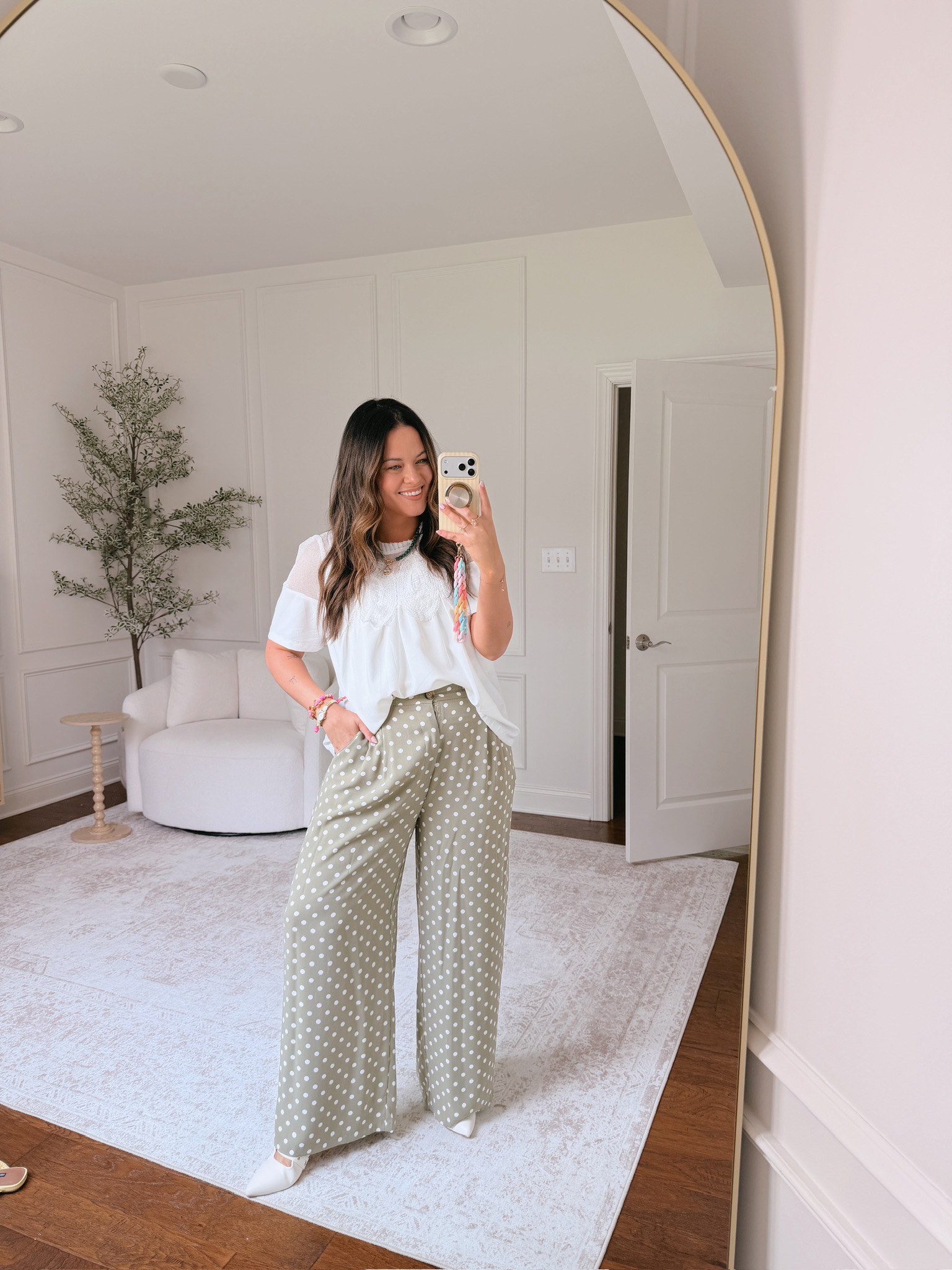 wearing an XL in the bottoms and L in the top 

 #LTKSeasonal #LTKMidsize